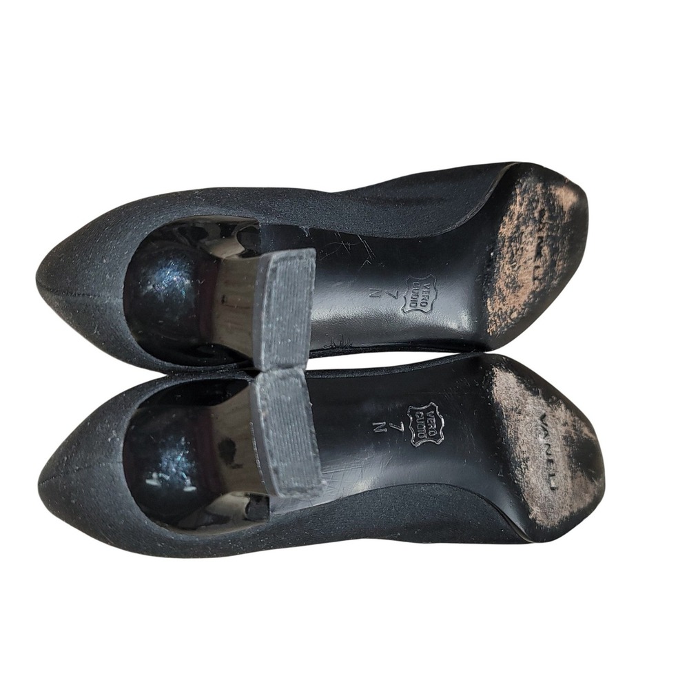 Van Eli‎ Women Square Toe Spool Heel Pumps Work Events Minimalist 7N Goth Witchy - Picture 12 of 12